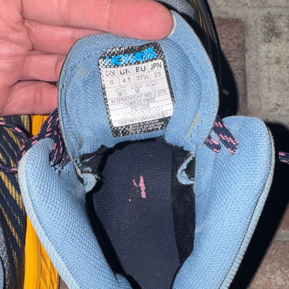 Hoka size 6 UK 4.5 Blue Trail hiking boots shoes women’s one one - Picture 10 of 12